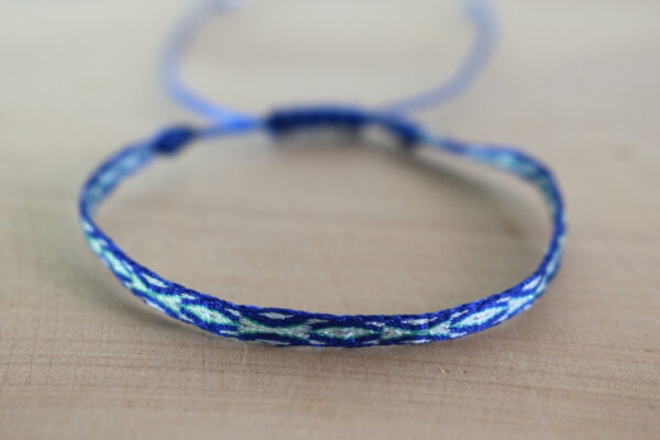 Pulsera Telar Egipcio 48 Hilos Azul rey/Menta