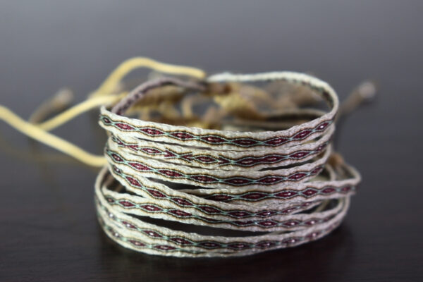 Pulsera Telar Egipcio 48 Hilos Beige - Image 2