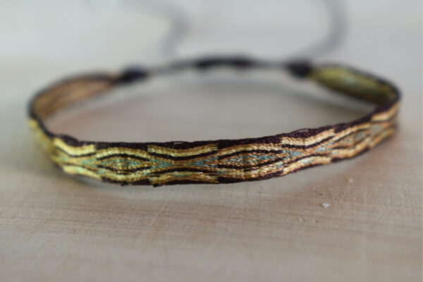 Pulsera Telar Egipcio 96Hilos Café/Beige