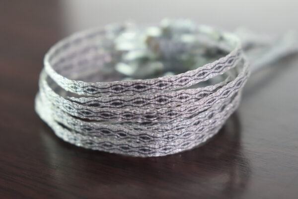 Pulsera Telar Egipcio 48 Hilos Gris Plata - Image 2
