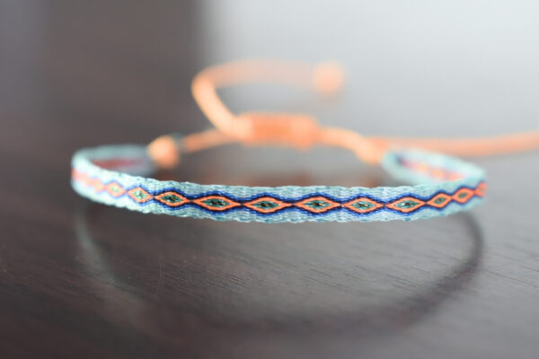 Pulsera Telar Egipcio 48 Hilos Azul Cielo