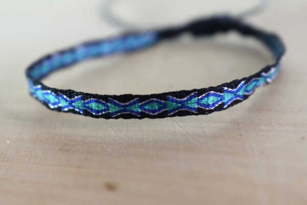 Pulsera Telar Egipcio 48 Hilos Negro/Azul
