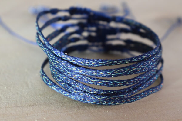 Pulsera Telar Egipcio 48 Hilos Petróleo/Visos - Image 2