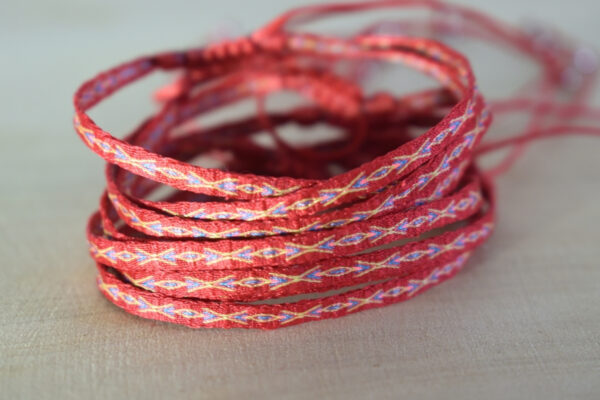 Pulsera Telar Egipcio 48 Hilos Roja - Image 2