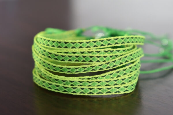 Pulsera Telar Egipcio 48 Hilos Verde Lima - Image 2