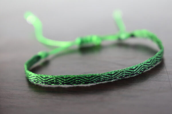 Pulsera Telar Egipcio 48 Hilos Verde/Negro
