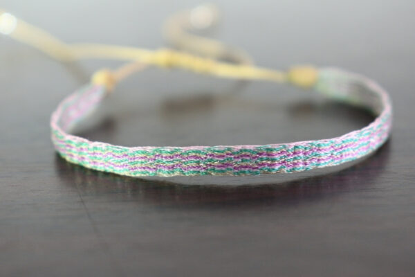 Pulsera Telar Egipcio 96Hilos Rosa/Azul Pastel