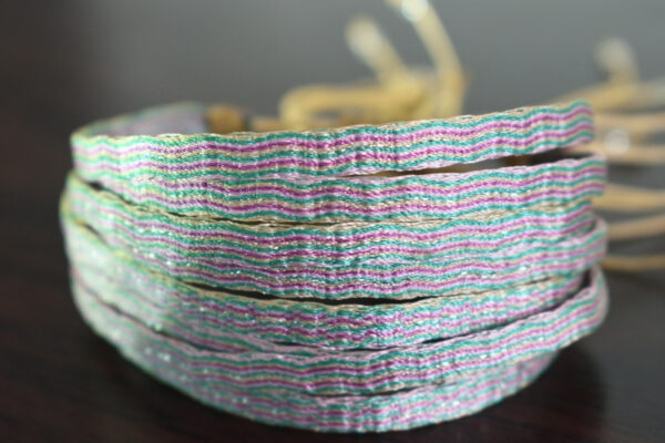 Pulsera Telar Egipcio 96Hilos Rosa/Azul Pastel - Image 2